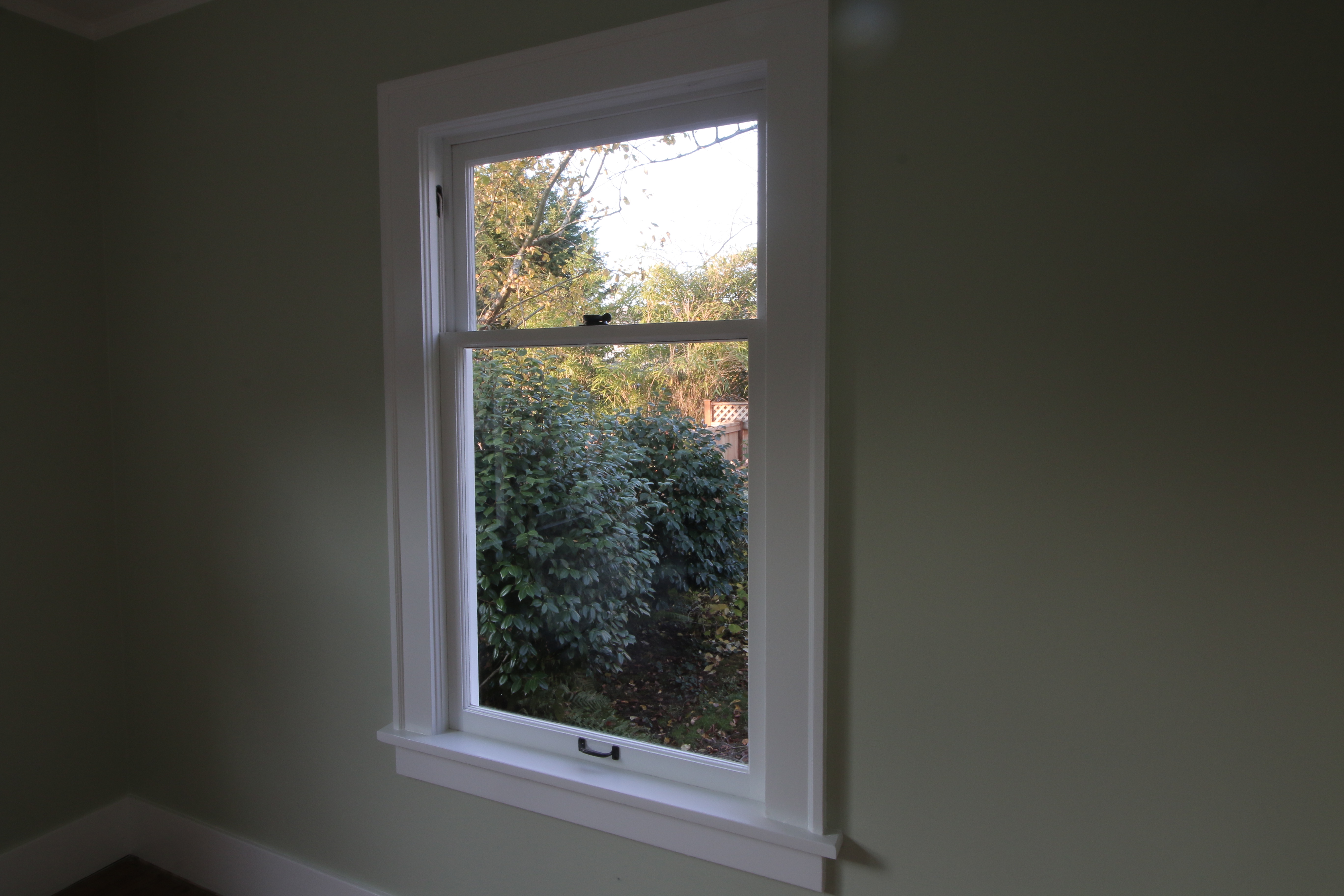fully restored single pane double hung window